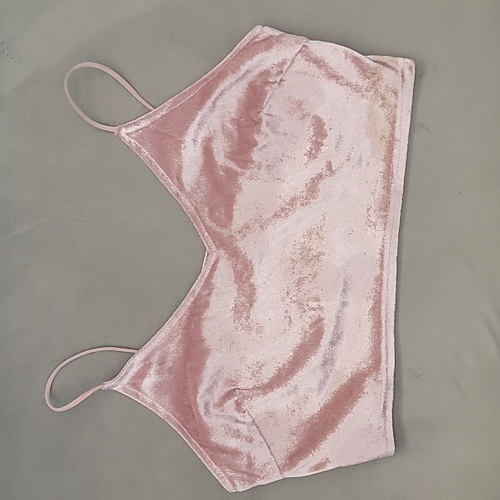 Pink Slik Crop Top